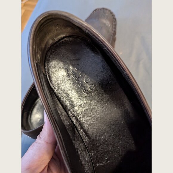 GUCCI - Embossed Guccissima leather loafers - Sz 11 - Picture 8 of 13